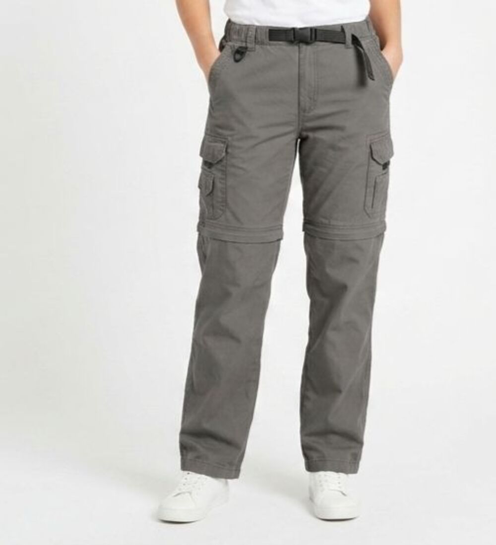 BC Clothing Mens Convertible Cargo Pants Shorts Grey Size S Tag 30 Actual 32x27